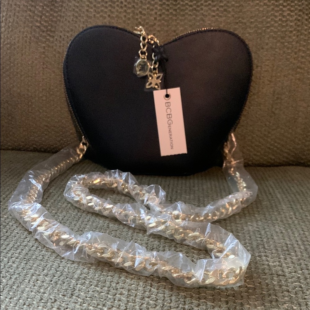 BCBGeneration Black Heart-Shaped Bag